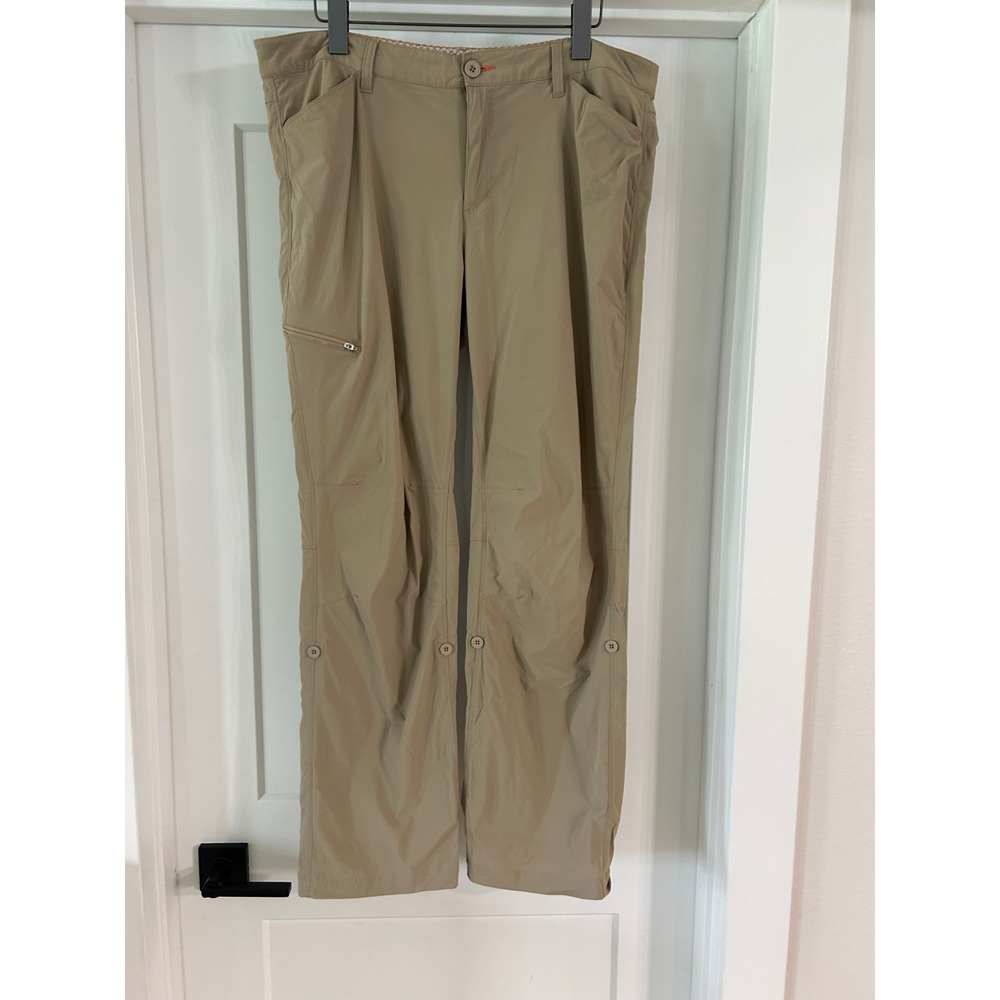 Orvis Womens Tan Khaki Roll Up Hiking Outdoor Cargo Pants 16